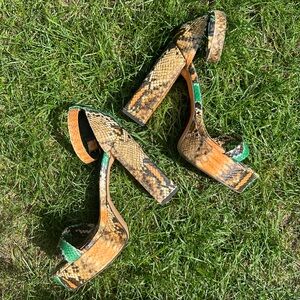 Platform Snakeskin Heels